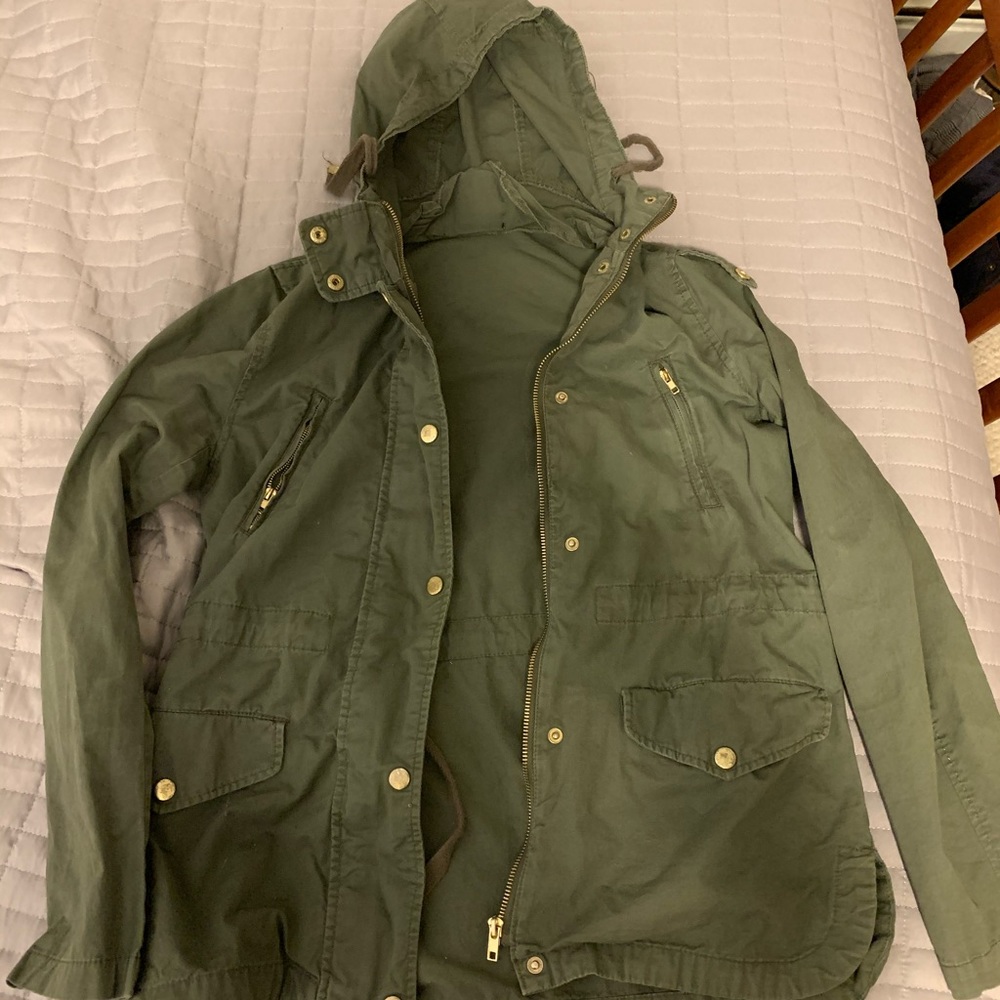 Green utility jacket